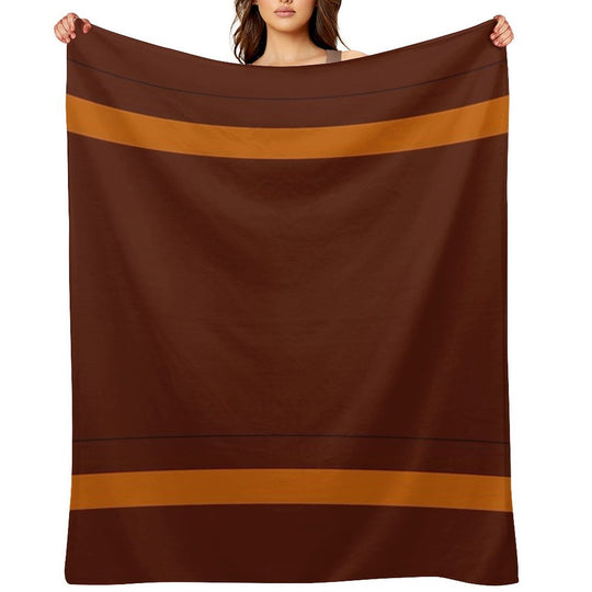 Orange Strip Travel-friendly Throw Blanket