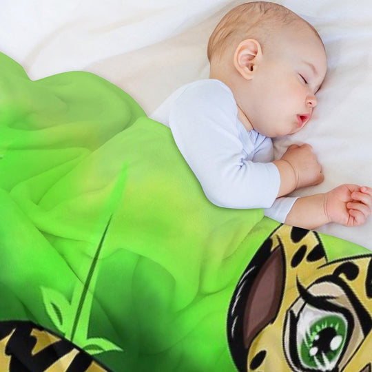 Lion Cartoon Guard Fuli Comfort Throw Blanket