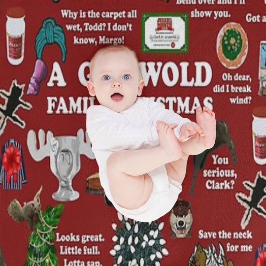 Christmas Vacation Collage Wrinkle-free Throw Blanket