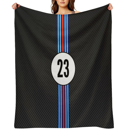 Racing Stripes Carbon Background 23 Velvety-soft Throw Blanket