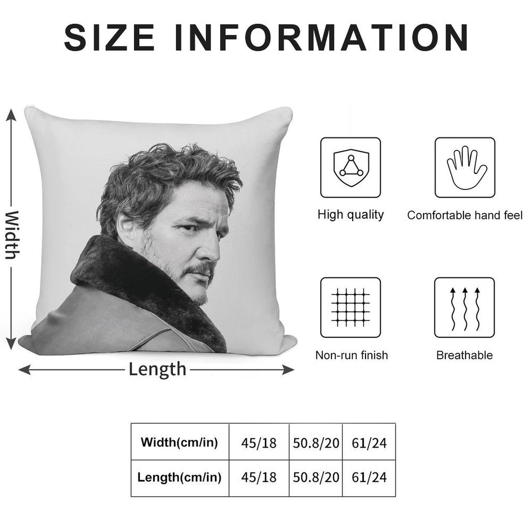 Pedro Pascal Soft Multiple Sizes Throw Pillow
