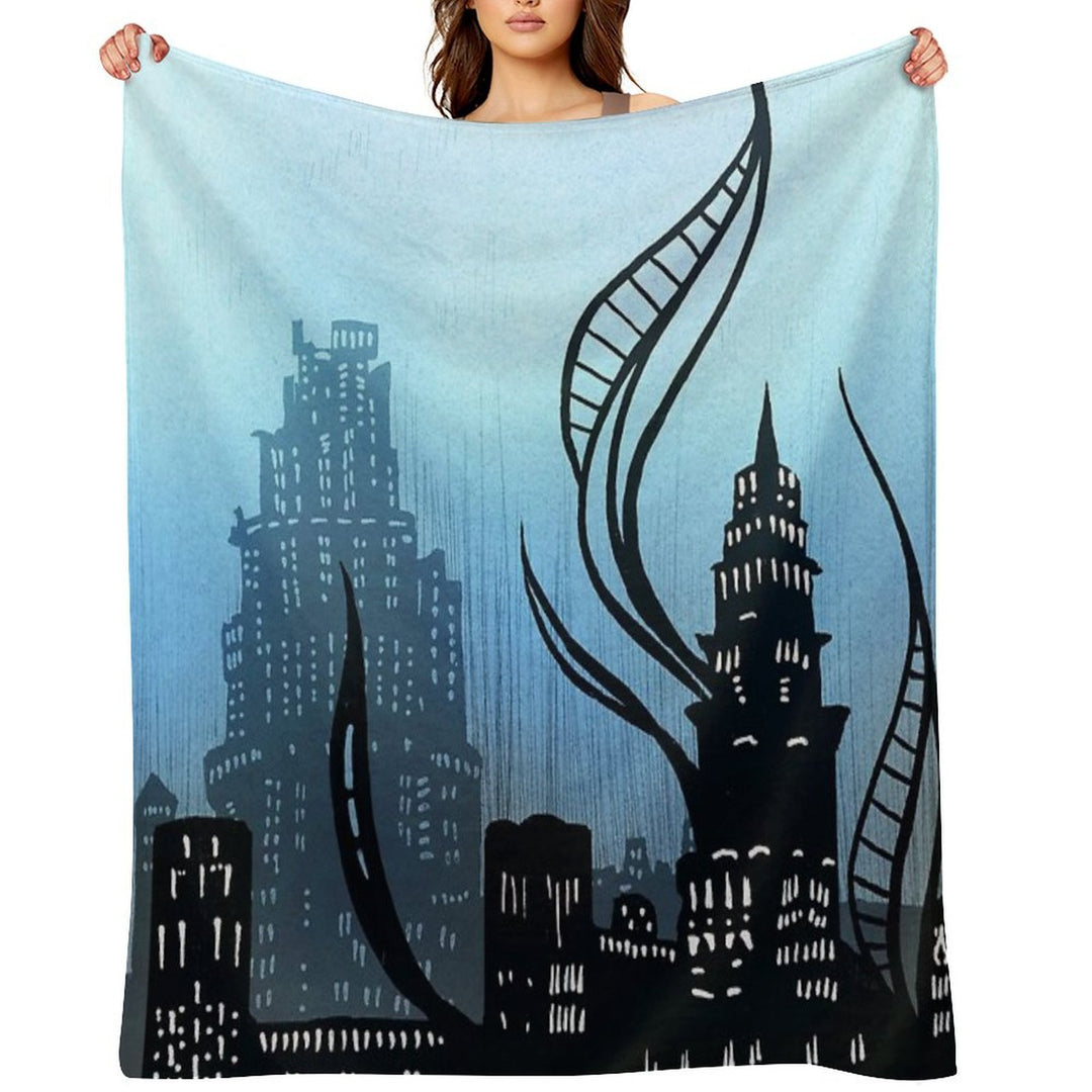 Amaurot - Inktober Eco-conscious Throw Blanket