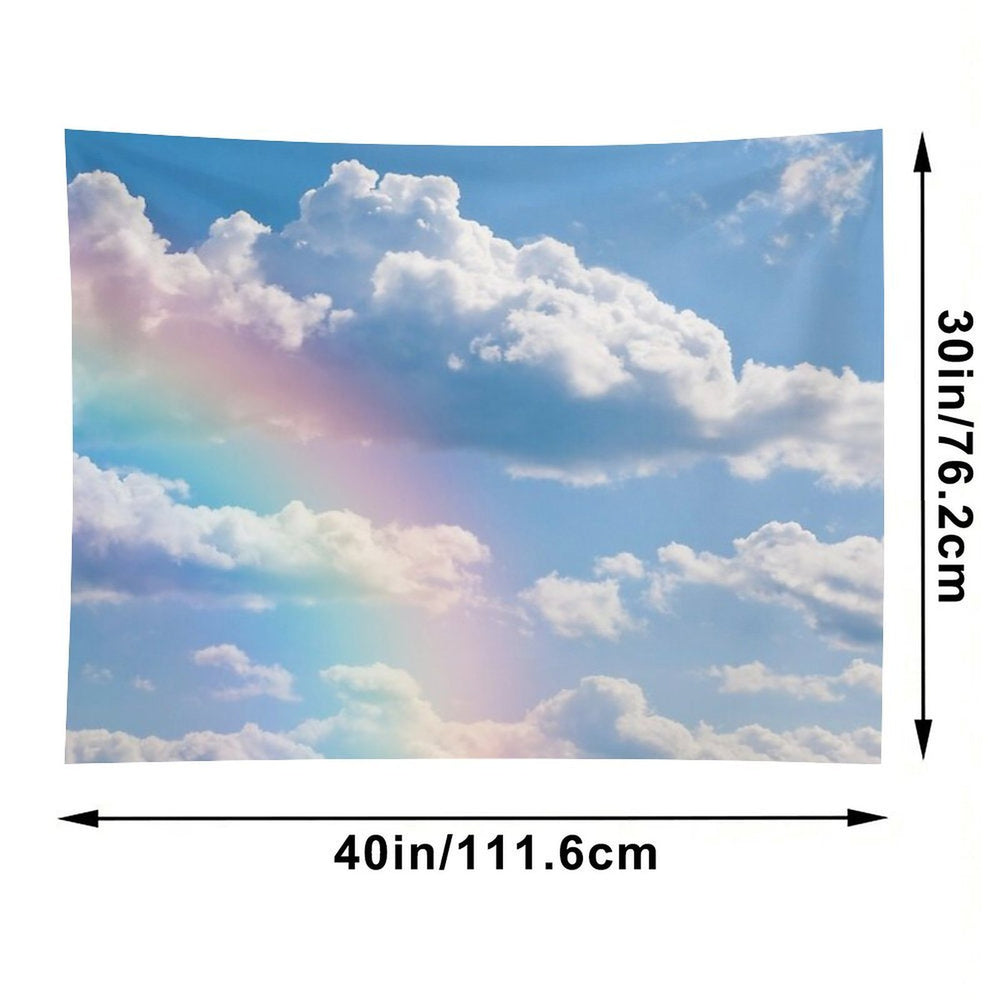 Rainbow Clouds Tapestry