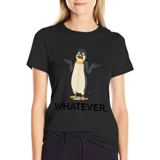 Penguin Shrug Meme – Whatever Tariff Response  Stretchy T-Shirt