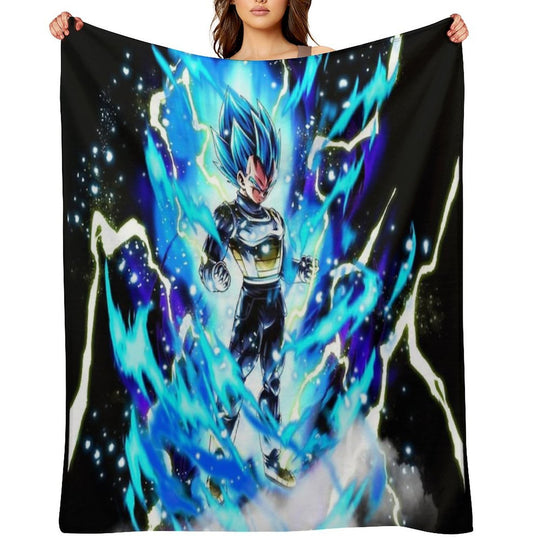 Vegeta ( Super Saiyan Blue ) Plush Throw Blanket