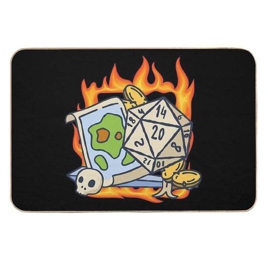 DND Dice And Map  Absorbent Bath Mat