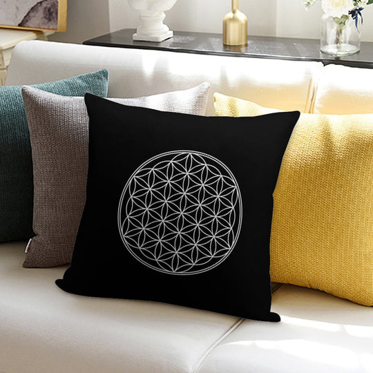 FLOWER OF LIFE - SACRED GEOMETRY - HARMONY & BALANCE Soft Style Accent Throw Pillow