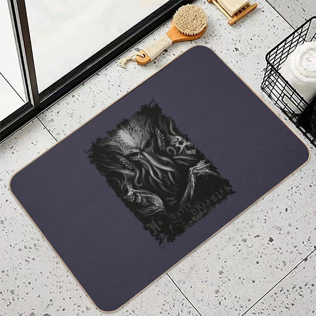 Mens Best Cthulhu He Waits Dreaming H.P. Lovecraft  Odorless Bath Mat