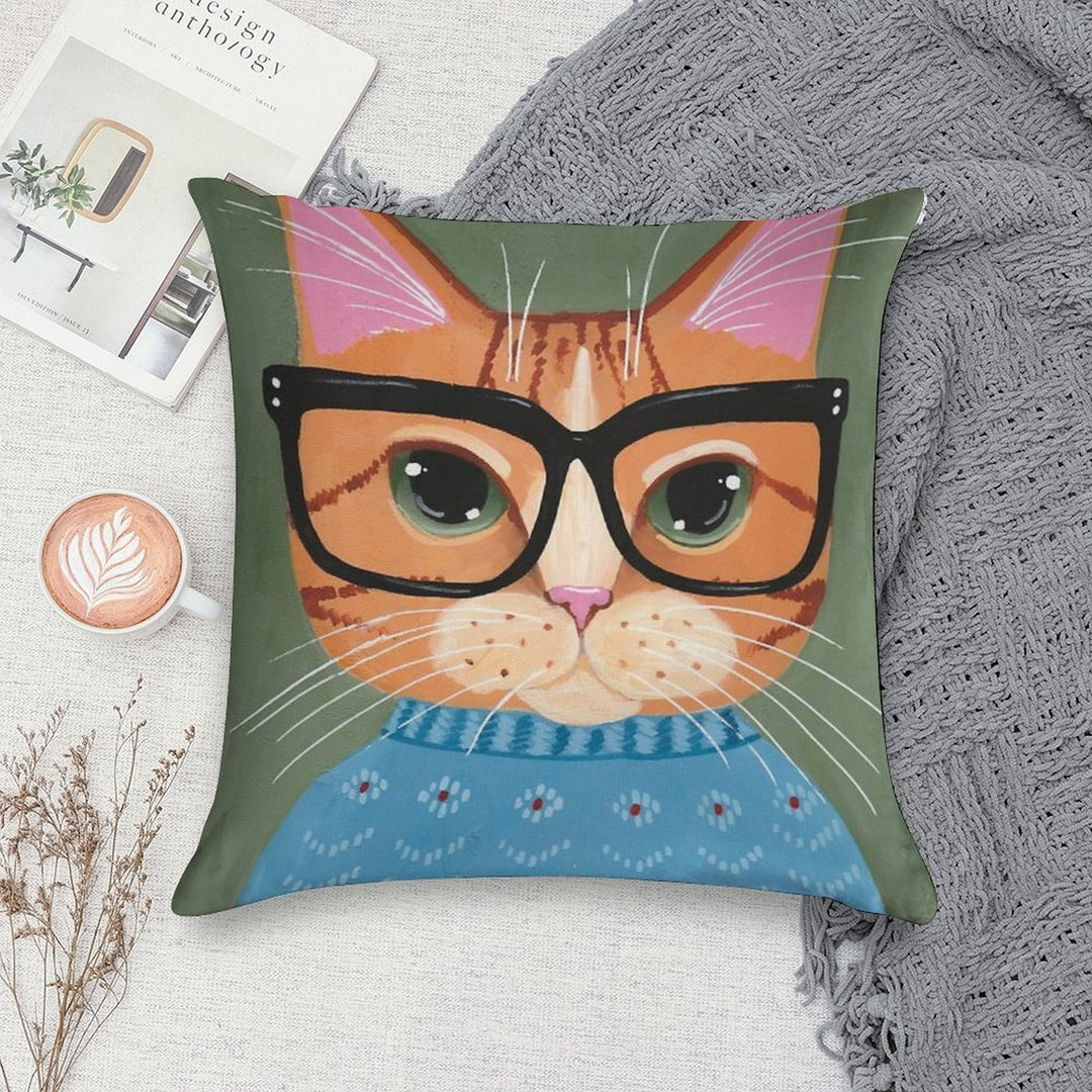 Sammie's Ugly Christmas Sweater Soft Durable Construction Throw Pillow