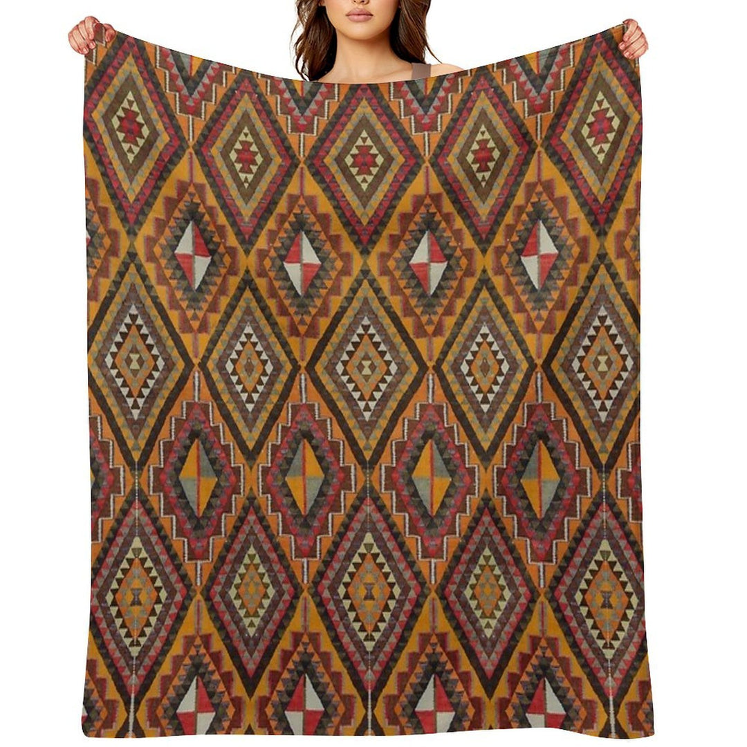 Pattern Design Shrink-resistant Throw Blanket