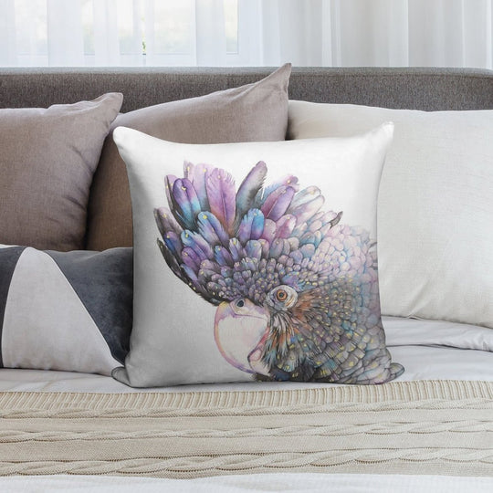 Black Cockatoo Soft Skin-Friendly Throw Pillow