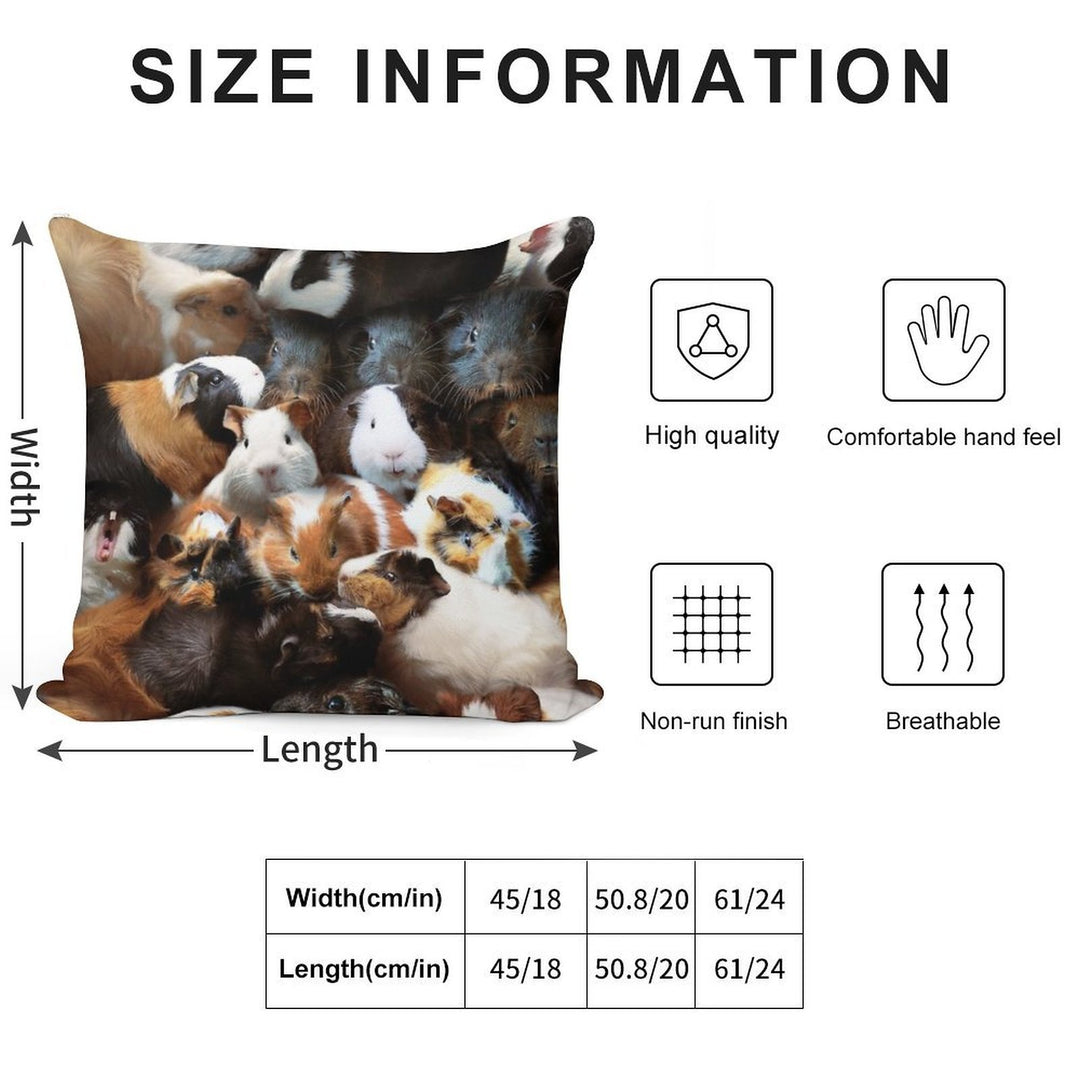 Guinea Pigs Soft High-Density Material Throw Pillow