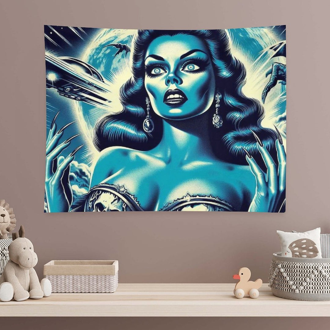 Sci-fi Girl Tapestry