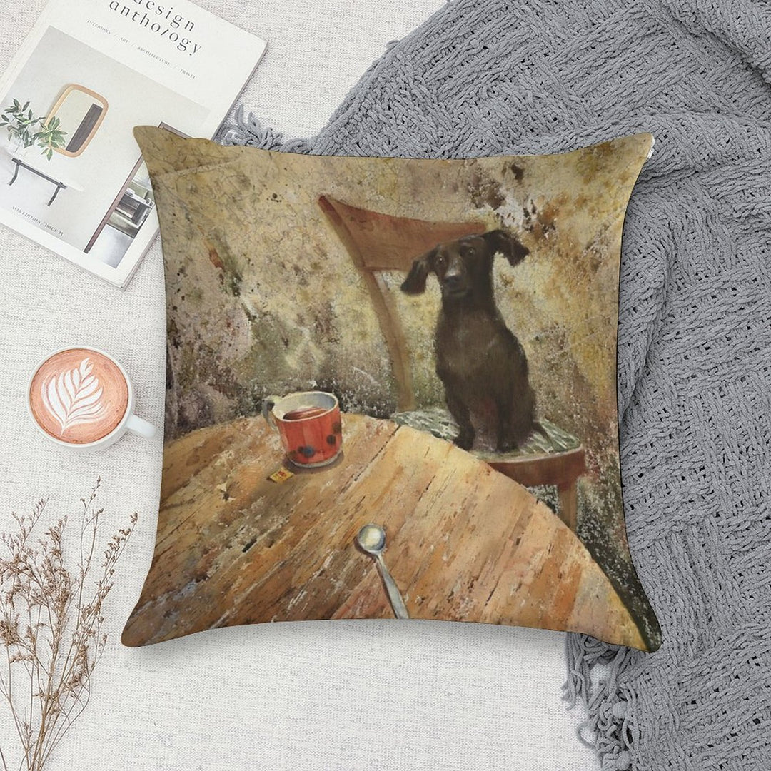 Time for Tea Soft Shrink-Resistant Throw Pillow