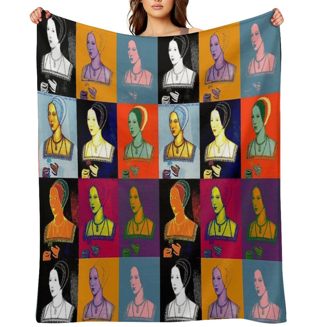Anne Boleyn Pop Collection Premium Throw Blanket