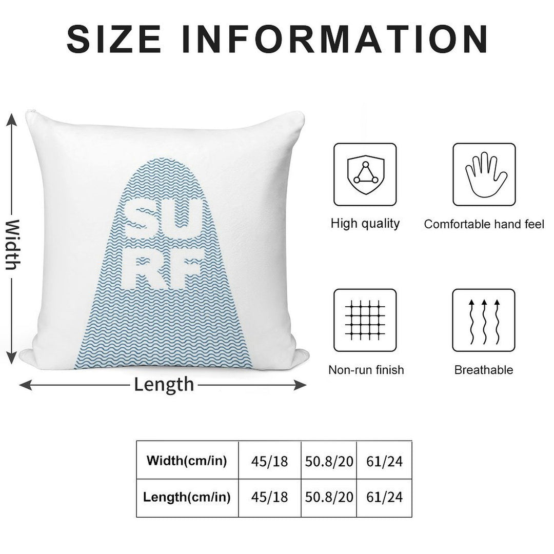 Surf Soft Luxury Feel Throw Pillow