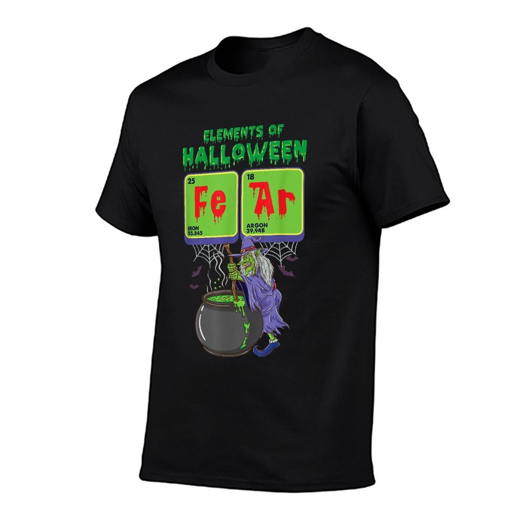 Periodic Table Science Funny Elements Of Halloween Witch  Oversized Silhouette T-Shirt
