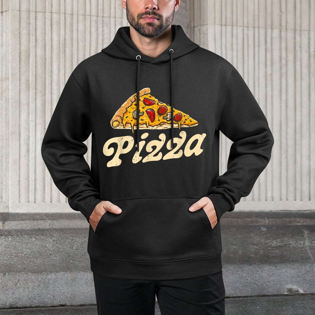 Pizza Day Retro Vintage 60s 70s Women Men Italian Food Lover Pilling-Resistant Hoodie