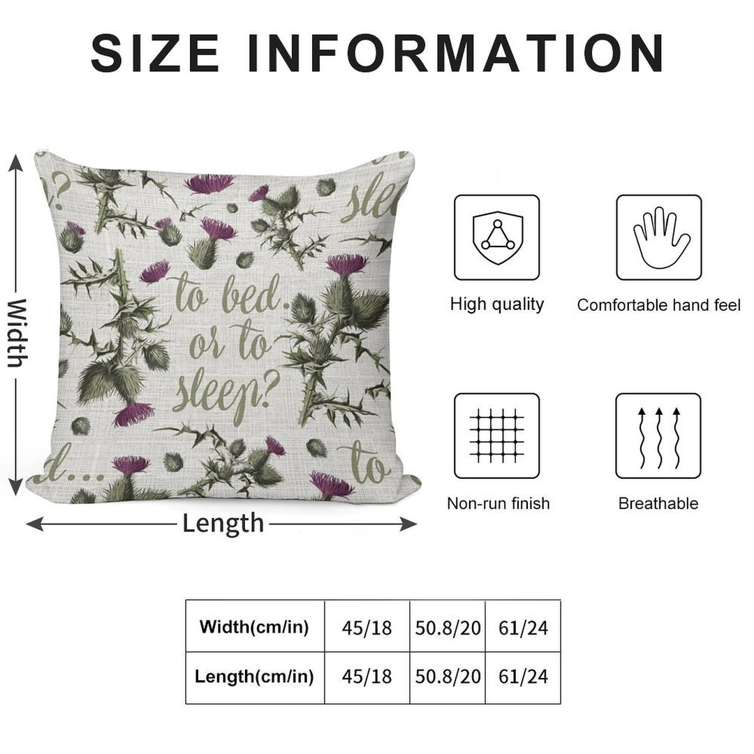 Outlander Thistle to Bed Or to Sleep Soft Style Accent Throw Pillow