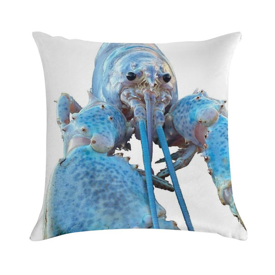 Blue Lobster Jumpscare Soft High-Density Material Throw Pillow