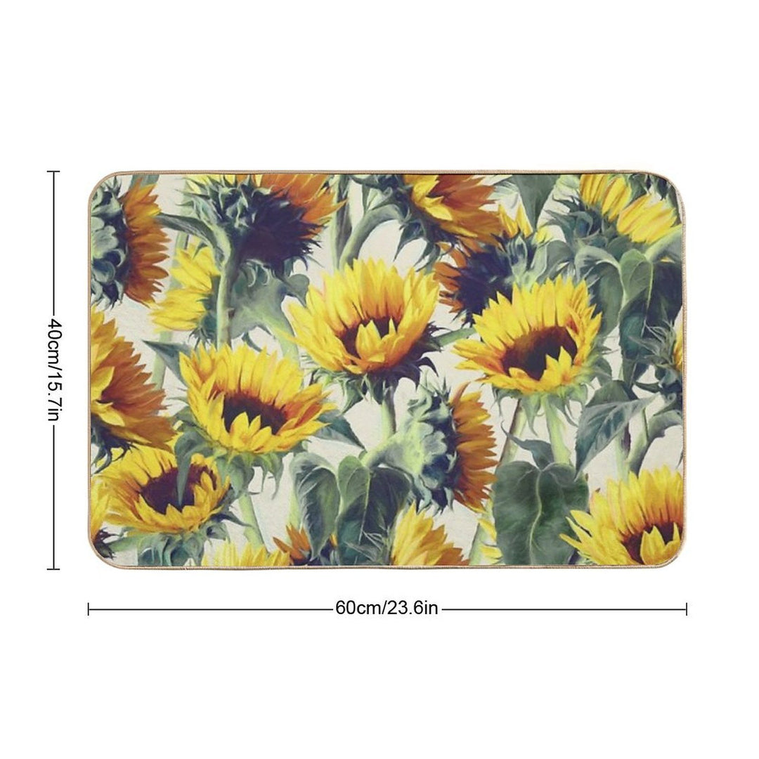 Sunflowers Forever  Rapid-Drying Bath Mat