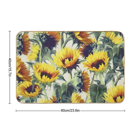 Sunflowers Forever  Rapid-Drying Bath Mat