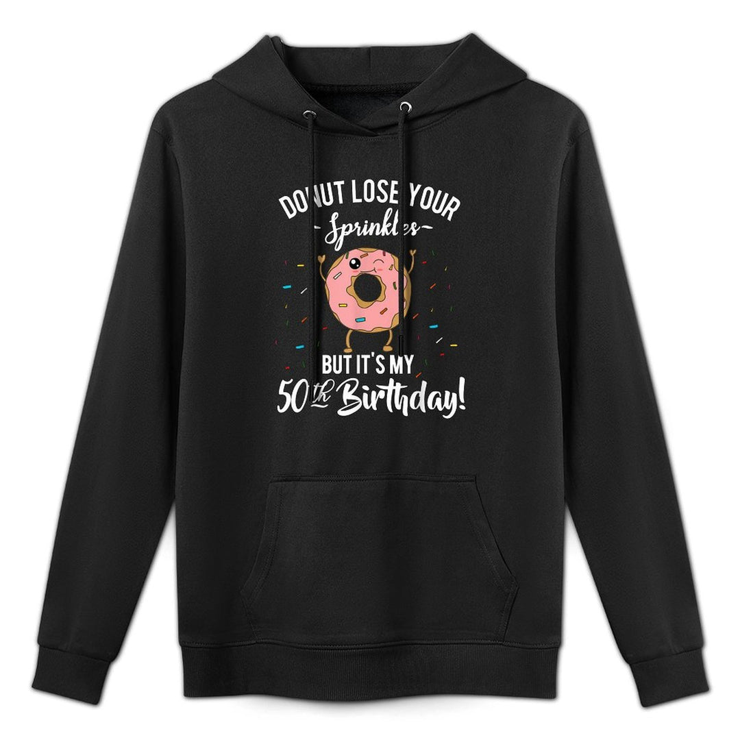Funny 50th Birthday Donut Fifty Years Old Joke Gift Colorfast Hoodie