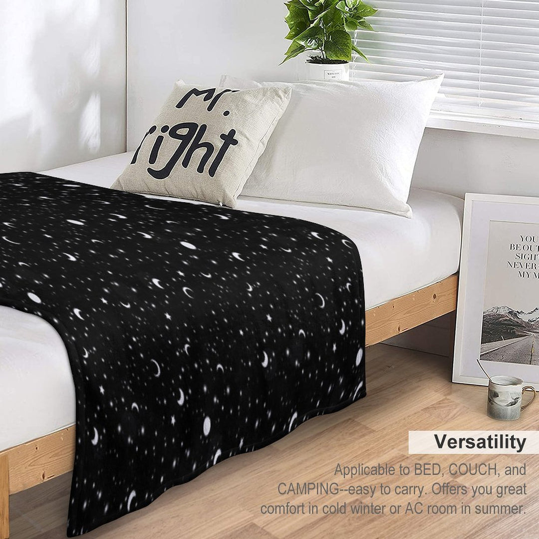 Black Universe Versatility Throw Blanket