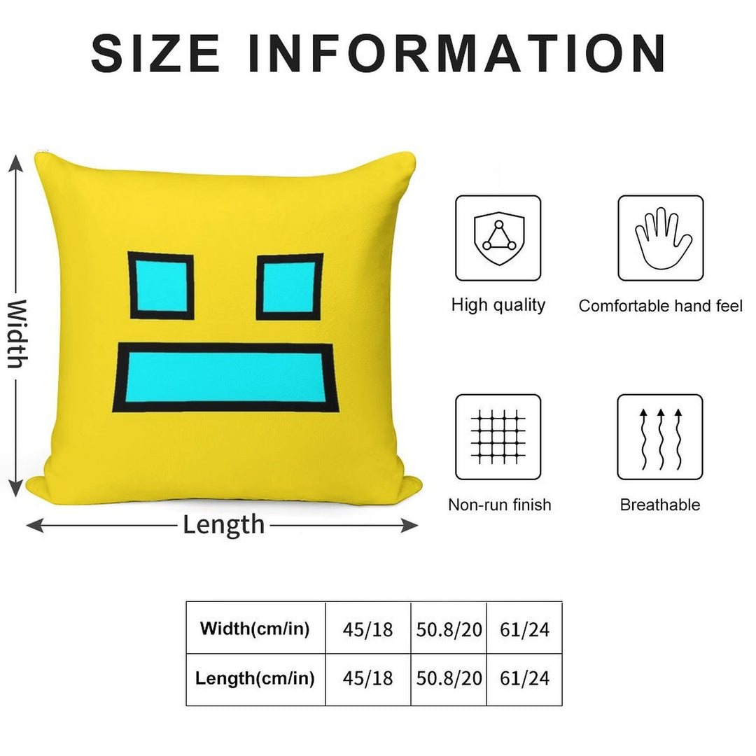 Funny Gaming Soft Short Plush Fabric Throw Pillow