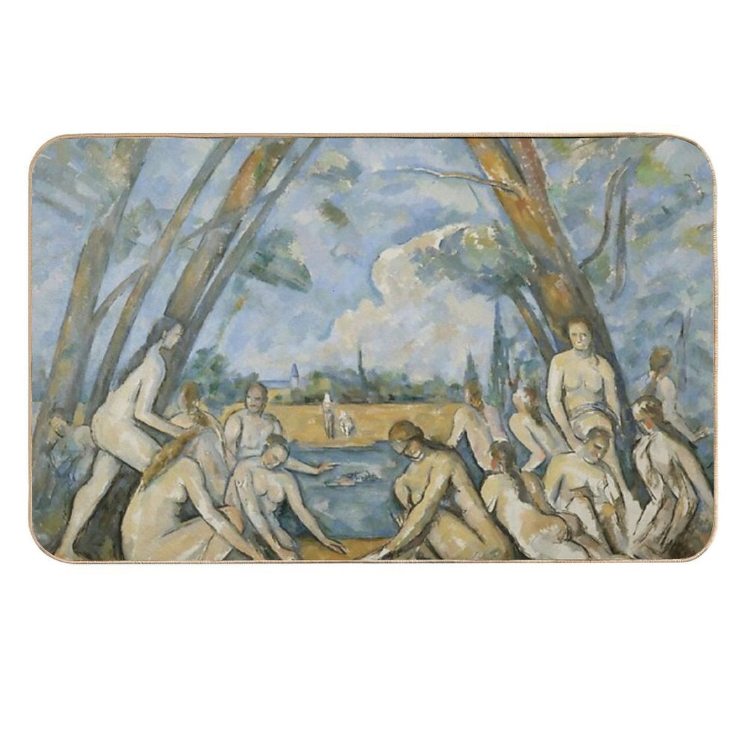 Paul Cézanne - The Large Bathers (Les Grandes Baigneuses) 1905  Fade-Resistant Bath Mat