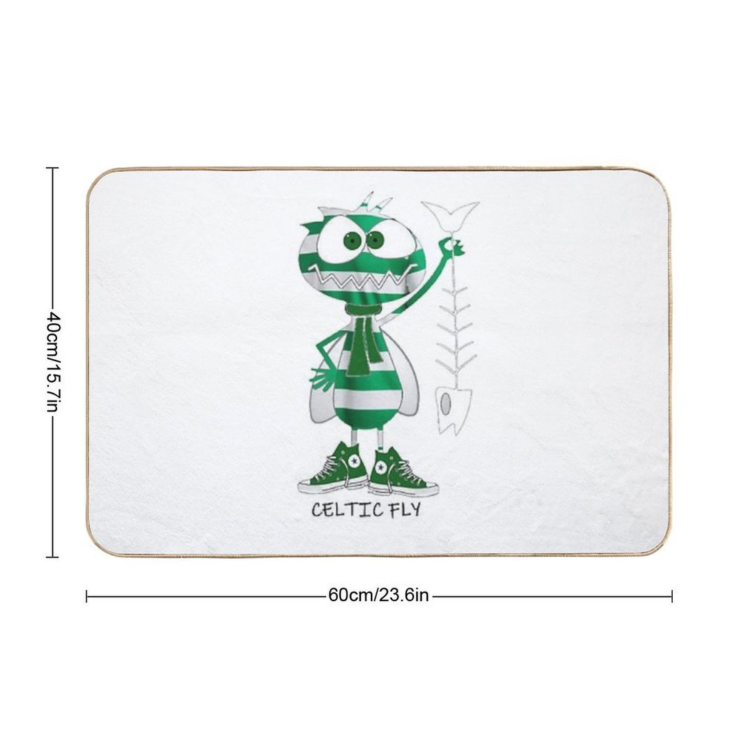 Celtic Fly Cartoon Critter  Rapid-Drying Bath Mat
