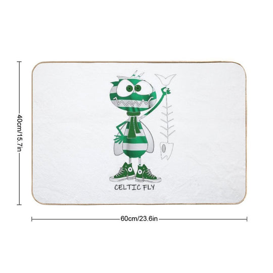 Celtic Fly Cartoon Critter  Rapid-Drying Bath Mat