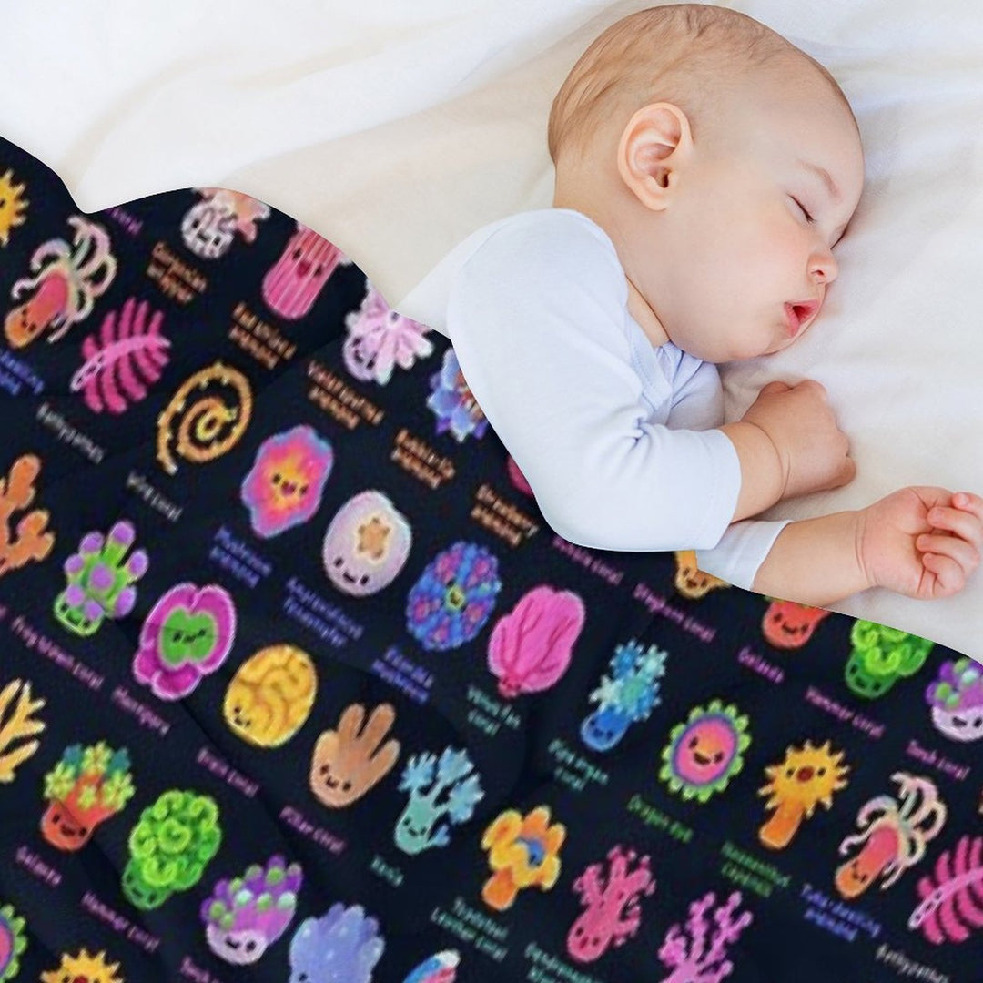 Coral - with Text Comfort Throw Blanket