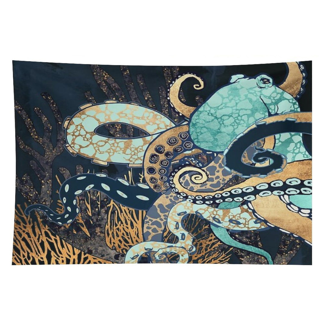 Metallic Octopus II Tapestry