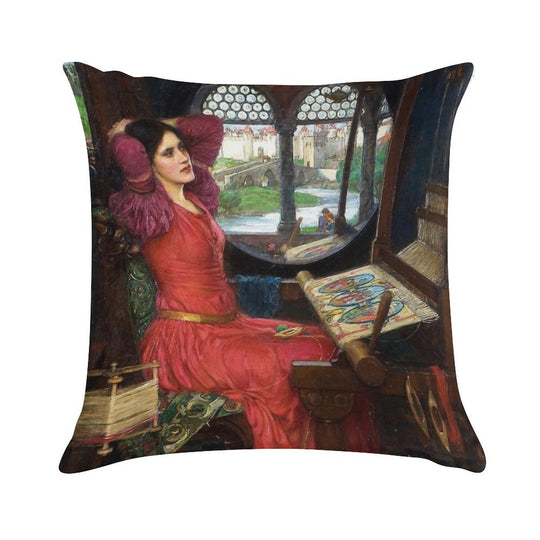 I Am Half Sick of Shadows, Said The Lady of Shalott - John William Waterhouse Soft High-Density Material Throw Pillow