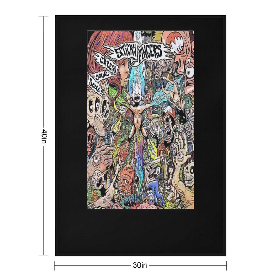 Sticky Fingers Caress Your Soul Eco-conscious Throw Blanket