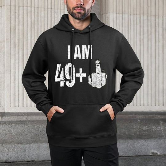 Vintage 1969 50th Birthday I Am 49 Plus Middle Finger Moisture-Wicking Hoodie