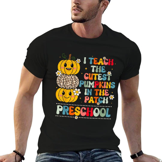 I Teach The Cutest Pumpkins Preschool Teacher Halloween  Eco-friendly Material T-Shirt