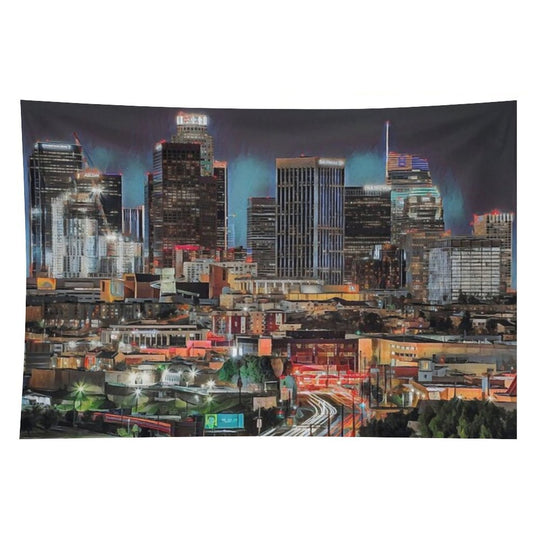 Los Angeles at Night Tapestry