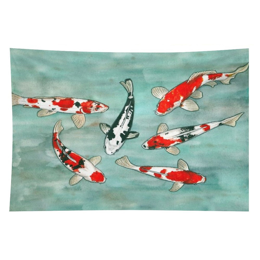 Le Ballet Des Carpes Koi Tapestry