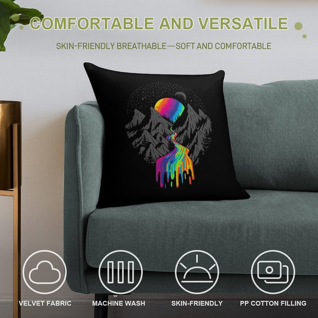 Cosmic River  Surreal Space Planet Soft Easy Maintenance Throw Pillow