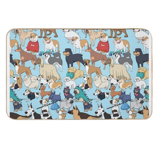 Dogs of The World  Easy Maintenance Bath Mat