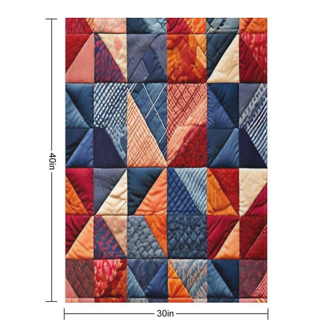 Quilted Patchwork Pattern Lightweight Throw Blanket