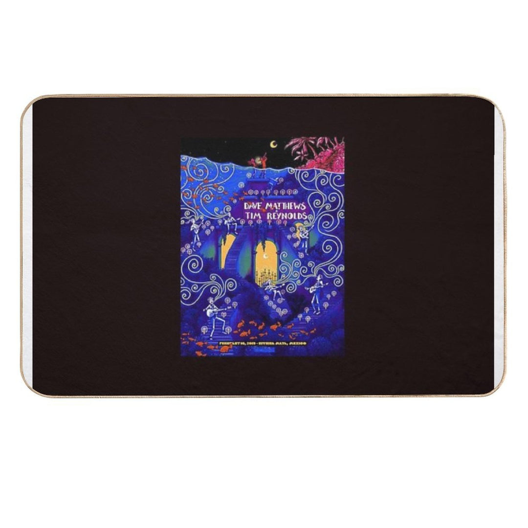 Busted Stuff Dave American Rock Band  Stain-Proof Bath Mat