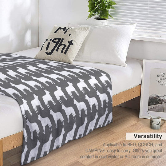 Australian Cattle Dog Silhouette(s) Durable Throw Blanket