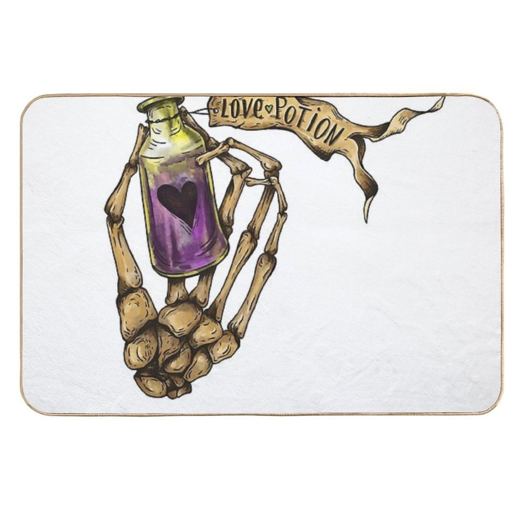 Skeleton Love Potion  Multi-Purpose Bath Mat