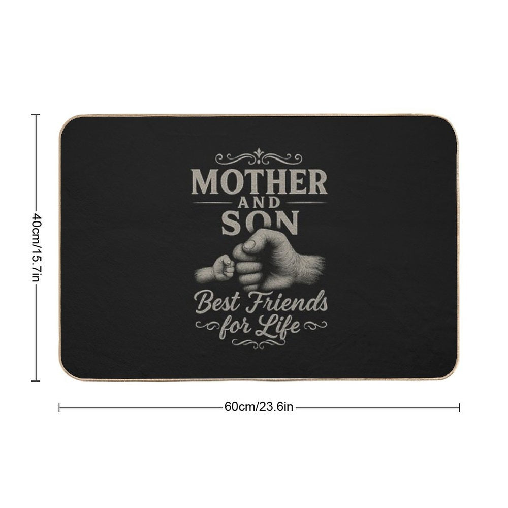 Mother And Son Best Friends for Life Matching Outfit  High-Traffic Bath Mat