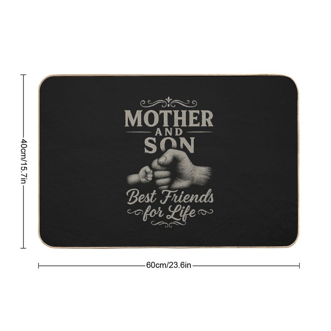 Mother And Son Best Friends for Life Matching Outfit  High-Traffic Bath Mat