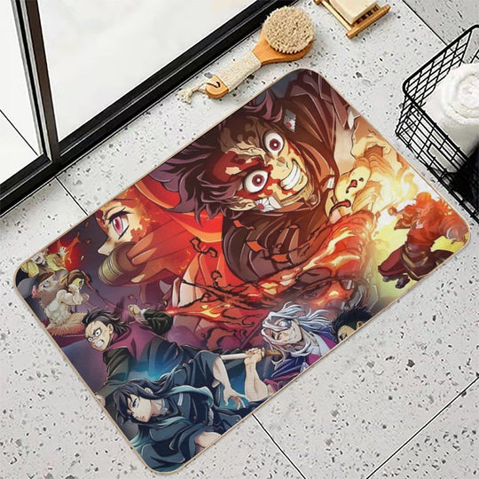 Demon Slayer  Kimetsu No Yaiba Demon Slayer - Cover Image  Absorbent Bath Mat
