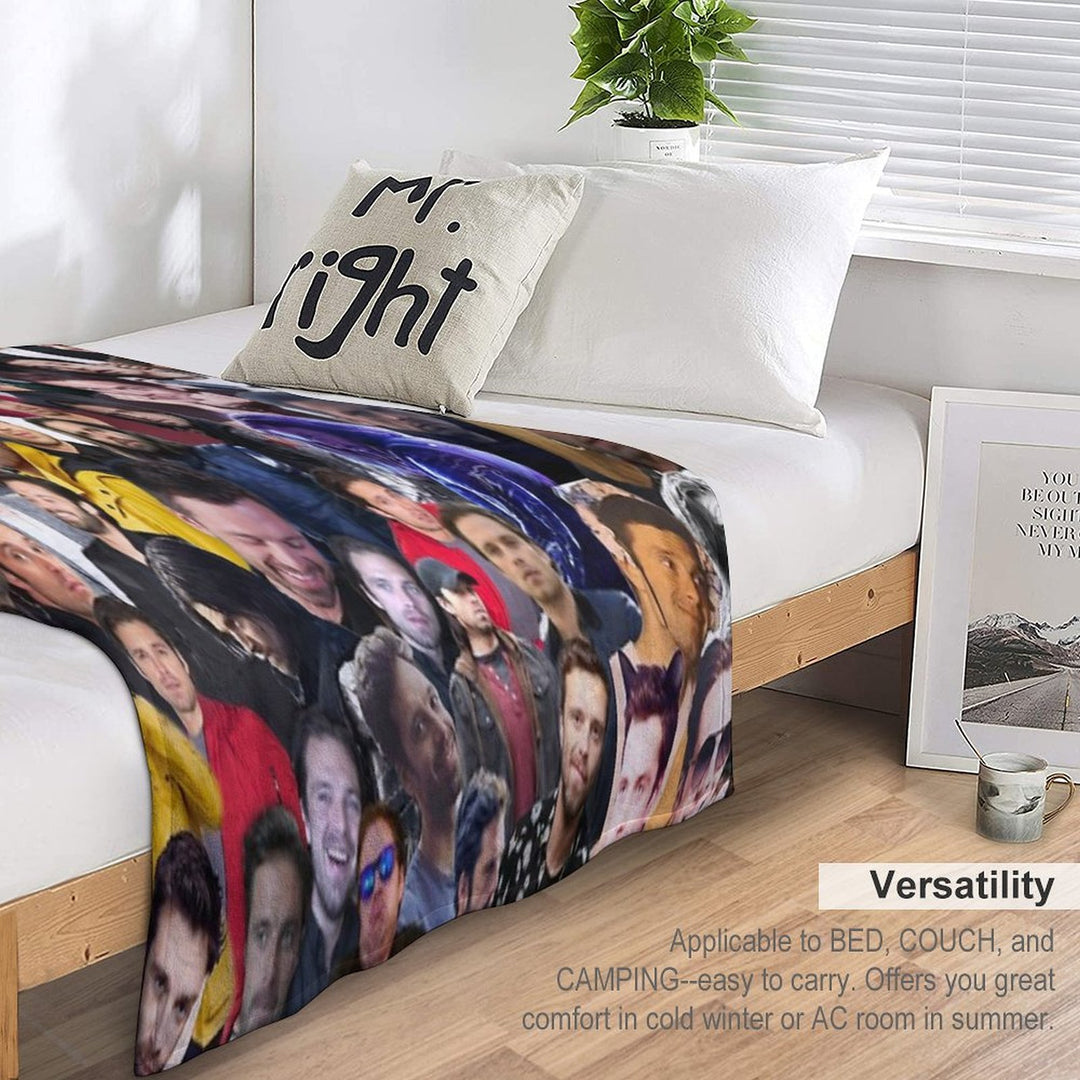 Sebastian Stan College Wrinkle-free Throw Blanket